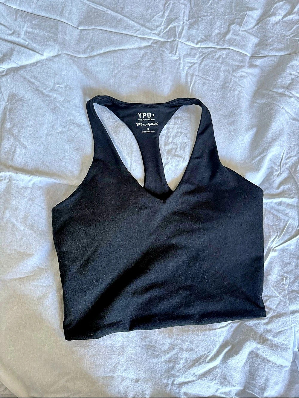 YPB Women'Small Black Sports Bra Size Small Like New